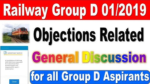 Railway group D Objections Related & Score process  Update for all Aspirants by SRINIVASMech