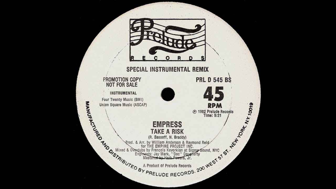 EMPRESS: "TAKE A RISK" [Francois K Mix]