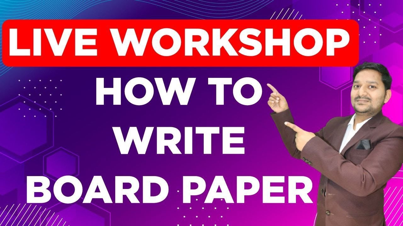 LIVE HOW TO WRITE BOARD PAPER CHEMISTRY SOVIND SIR YouTube