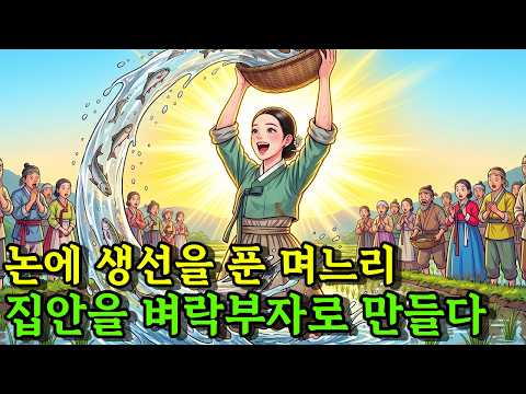 논에 생선을 풀어놓은 며느리, 하루아침에 벼락부자가 되는데... #야담 #옛날이야기 #수면동화 #이야기