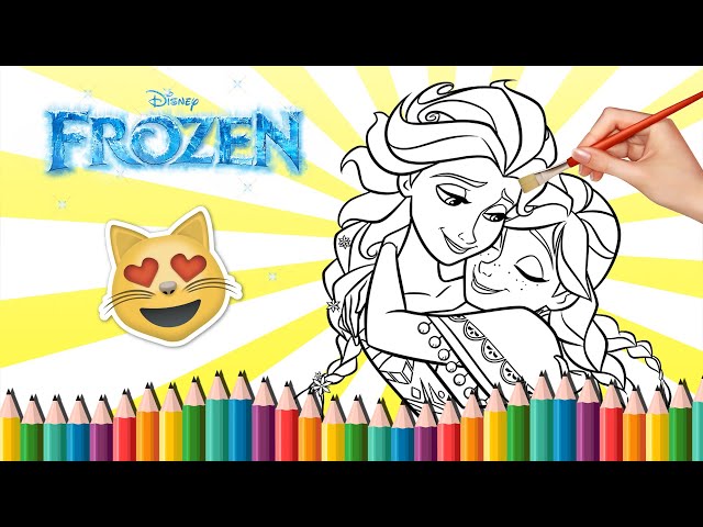 Colorir Ana Elsa Frozen 2, Jogos, Pintar Desenhos Princesas, Video  infantil