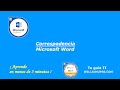 ¿Cómo aplicar correspondencia en Word?