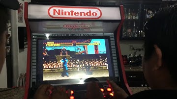 21” LED Nintendo Custom Made Bartop Arcade with Hyperspin, Mortal Kombat Gameplay