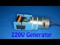 How to make 220V AC generator from 12V motor , a powerful device