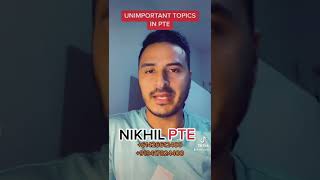 UNIMPORTANT TOPICS IN PTE || PTE BY NIKHIL || #nikhilpte #shorts #ptebynikhil