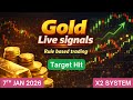 ⚡Gold Live signals | X2 sell signal in Gold - Target Hit | 7th Jan 2026 | Rule based trading #Gold