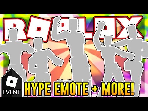 Event How To Get The Hype And Four Other Emotes Roblox Youtube - roblox who do you get most hype to see go live react