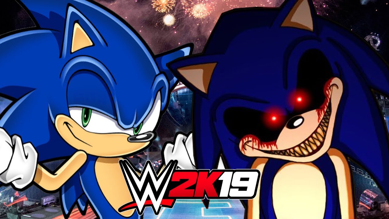 Sonic Vs Sonic Exe Wwe 2k19 Gameplay Tlc Match Youtube - roblox horror tycoon sonic exe youtube