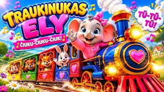 🚂 TRAUKINUKAS ELY 🚂 Čiuku-Čiuku-Čiuk! | Linksma Vaikų Dainelė 🎵
