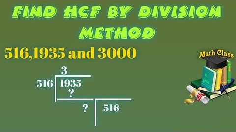 HCF by Division Method of 3 Numbers, HCF by Division Method