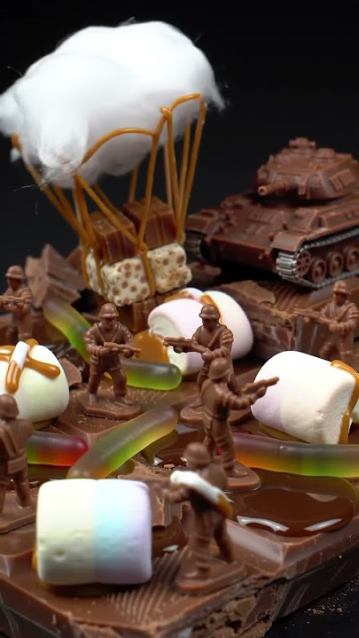 🍫 The Great Chocolate War: A Macro Battle Unfolds! 🍬#shorts #aiart #aivideo #aianimation