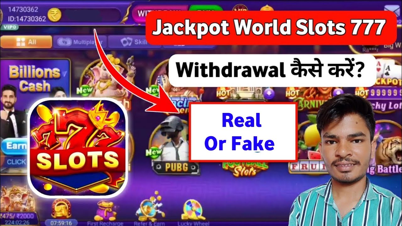 Jackpot World Slots 777 Withdrawal | Jackpot World Slots 777 | Real Or ...