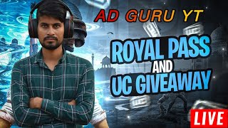 ROYAL PASS & UC GIVEAWAY or Redeem code Giveaway #bgmilive #shorts #giveaway #ucgiveaway AD GURU YT