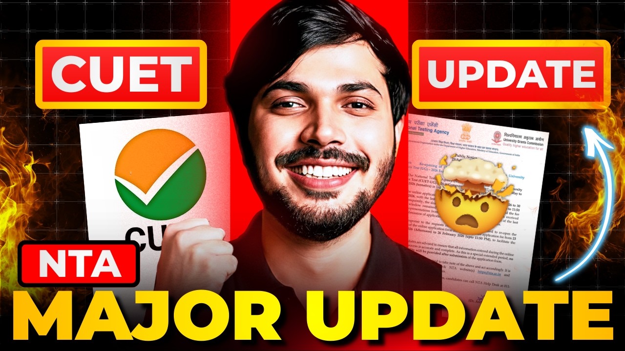 NTA Big Update CUET UG 2026 Registration Forms Re-released🔥 #cuet #cuet2026