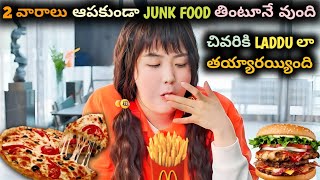 Foody Girl Ate Only Pizza, Burger For 2 Weeks & Turned Like A Fat Potato | Movie Explained In Telugu