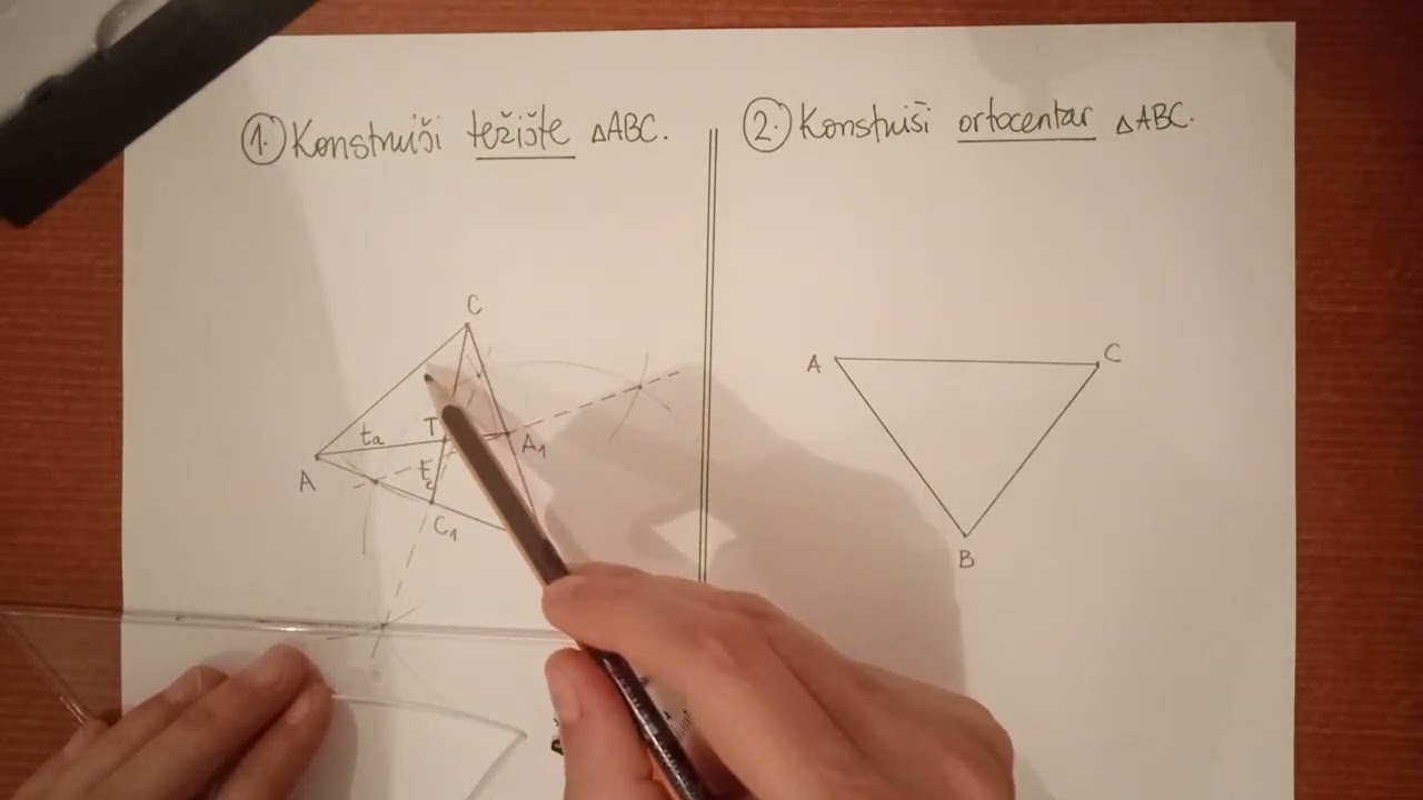 Težište i ortocentar trougla