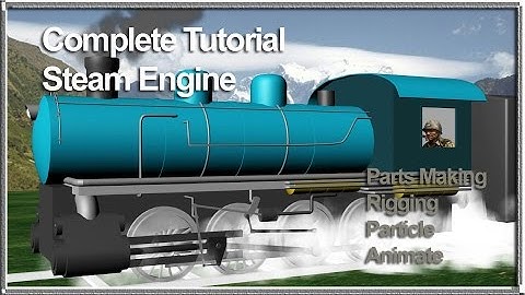 Steam Train Engine 3ds max tutorial part 05 RKMM FreeTutorial