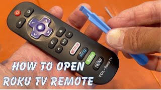 How to open a Roku TV Remote and replace batteries