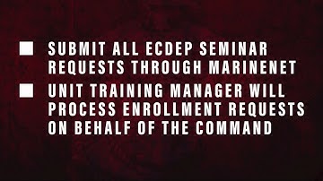 Training Manager Role for ECDEP Enrollment 2022