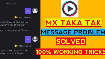 Mx Takatak App Massage Failed Problem Solution||Failed To Send Problem On Mx Takatak App