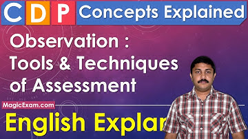 Observation - Tools & Techniques of Assessment CDP Concepts English Explanation
