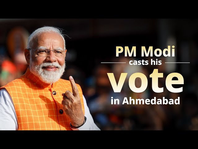 Live: PM Modi casts his vote for General Elections 2024 in Ahmedabad, Gujarat class=