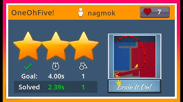 Brain It On! Community Puzzle: "OneOhFive!" 2.39sec by nagmok