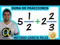 Suma de 2 Fracciones Mixtas Método Carita Feliz 2 | Alfa MatFis