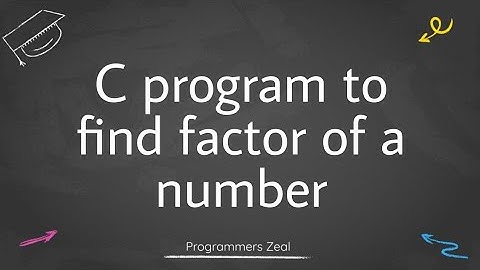 C program to find factor of a number
