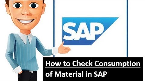 Monitor the Consumption Trend Of Materials in SAP