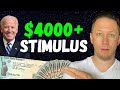 GREAT NEWS! + $4000 Stimulus  Fourth Stimulus Check Update Today 2021 & Daily News