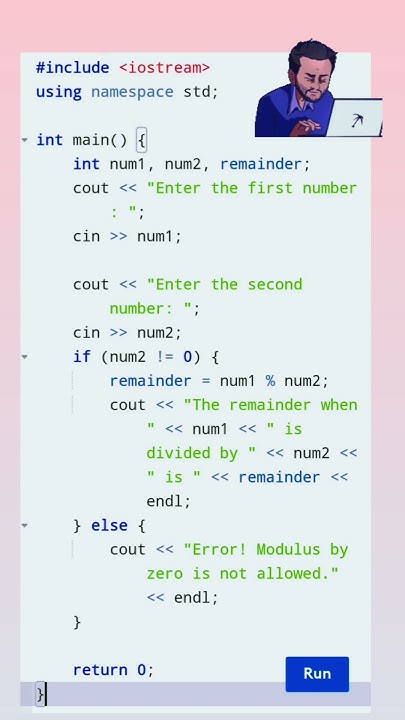 Arithmetic operator / Modulus operator / CPP program /C++Language/Basic ...
