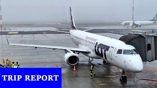 [4K] TRIP REPORT | Short flight in PL :D | LOT Polish Airlines Embraer 190 | Poznan to Warsaw