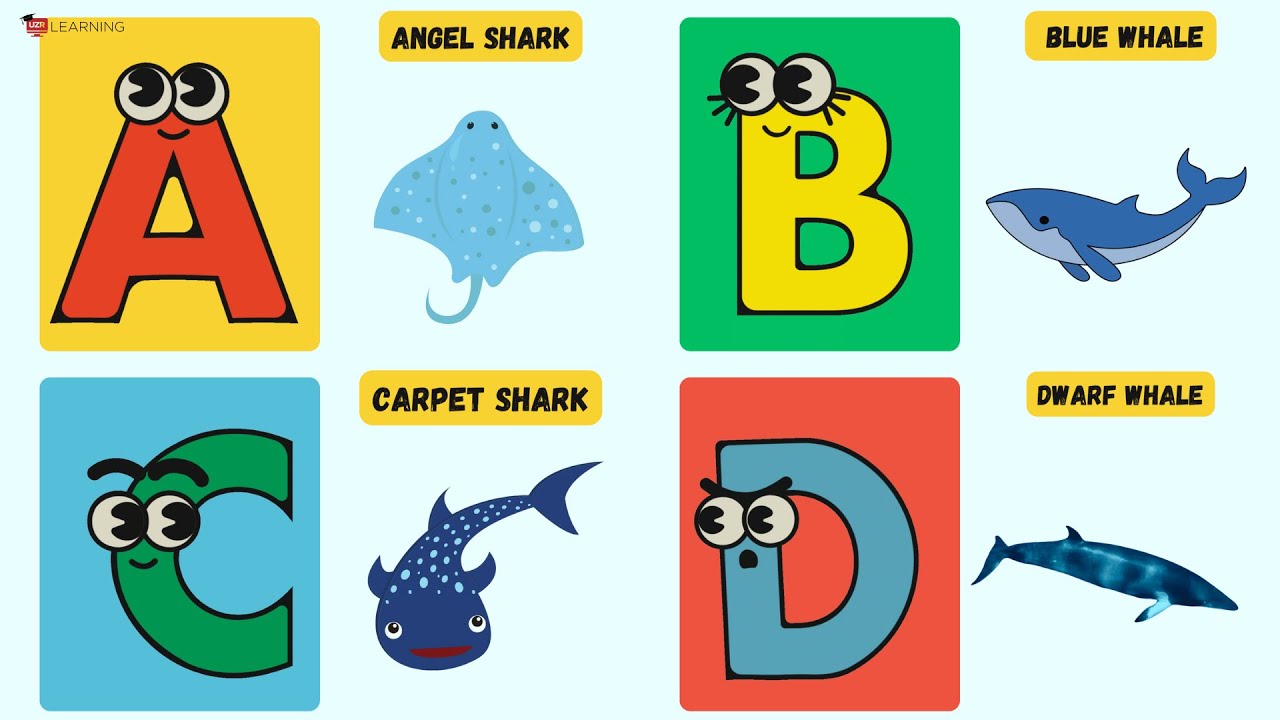 🐳🦈 ABC Whale & Shark Song | A to Z Ocean Animals & Phonics for Kids 🌊 