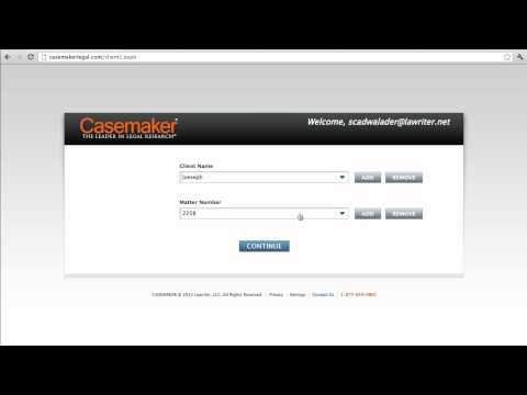 Casemaker Tutorial: Client Settings