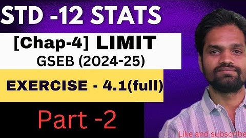 STANDARD -12 [chapter -4] [LIMIT] ||STATISTICS ||GSEB ||ABHISHEK SIR COMMERCE