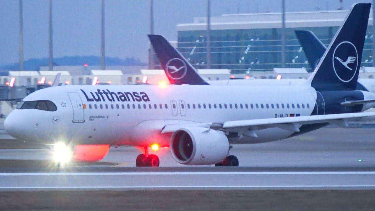MASK ON! | Lufthansa A320NEO (D-AIJD) Taxi+Departure at Munich Airport ...