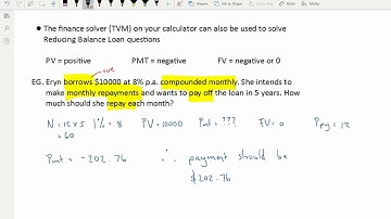 9C Using finance solver