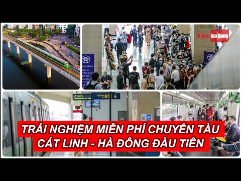 Video Người dân háo hức trên chuyến tàu Cát Linh - Hà Đông... - youtube