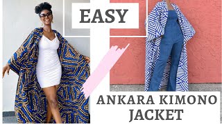 EASY KIMONO JACKET DIY TUTORIAL | How to make a kimono jacket from scratch
