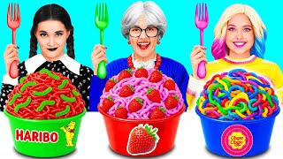 Wednesday vs Grandma Cooking Challenge | Fantastic Food Hacks by Hahanom Top Challenges