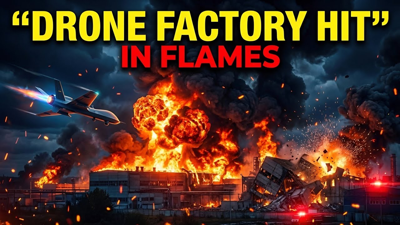 Ukraine's Bold Strike: Russian Drone Factory in Flames