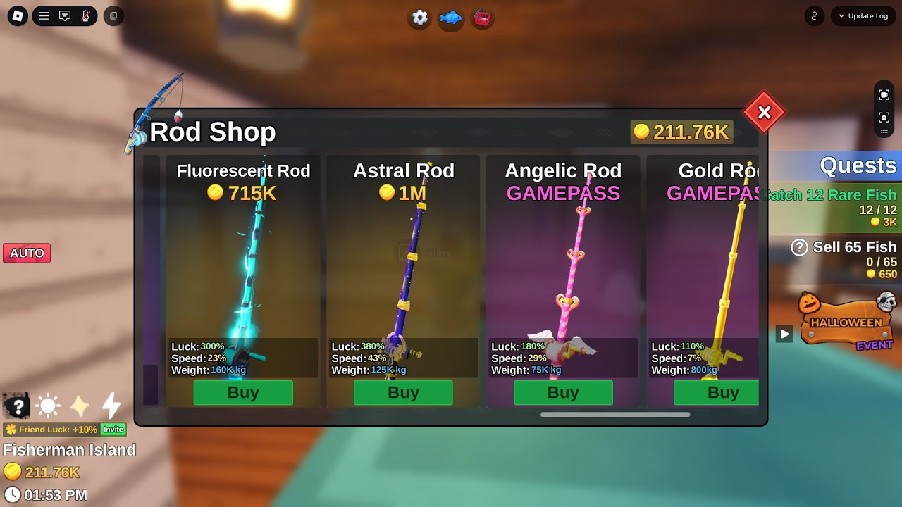 Fish.it Code Update Rod WAKTUNYA UPGRADE FISHING ROD 🐟 Fish It! Roblox - YouTube