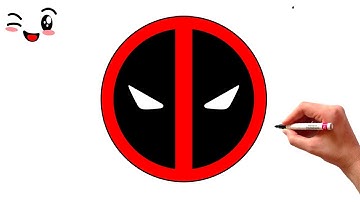 How To Draw Deadpool Logo | Easy Drawing