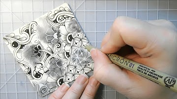 How to draw Zentangles - Bales, Javik, and Hollis | Tangled Talk #9