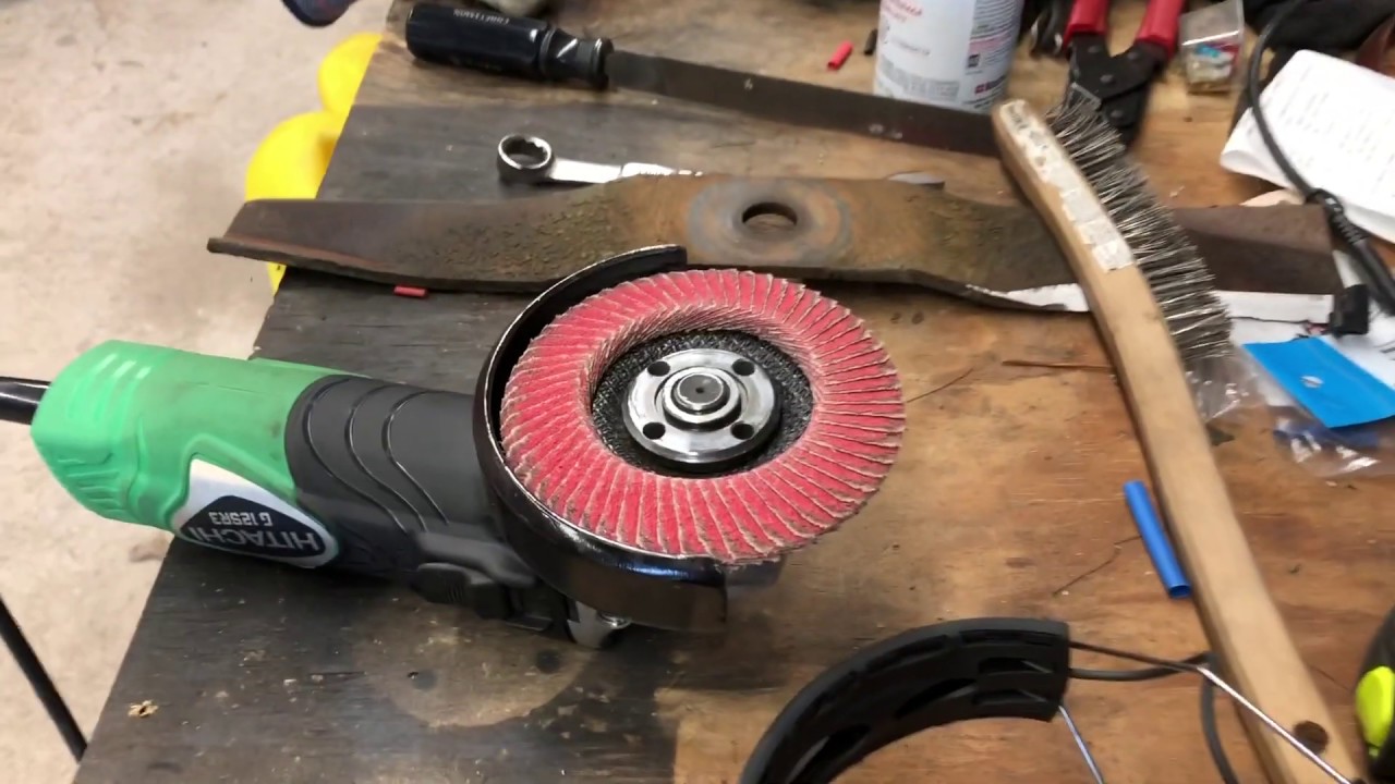 27 How I Sharpen Kubota BX1850 Mower Blades YouTube