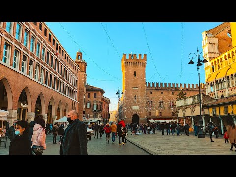 Wonderful Ferrara Italy  - 4k Virtual Walking Tour around the City - Travel Guide. #68