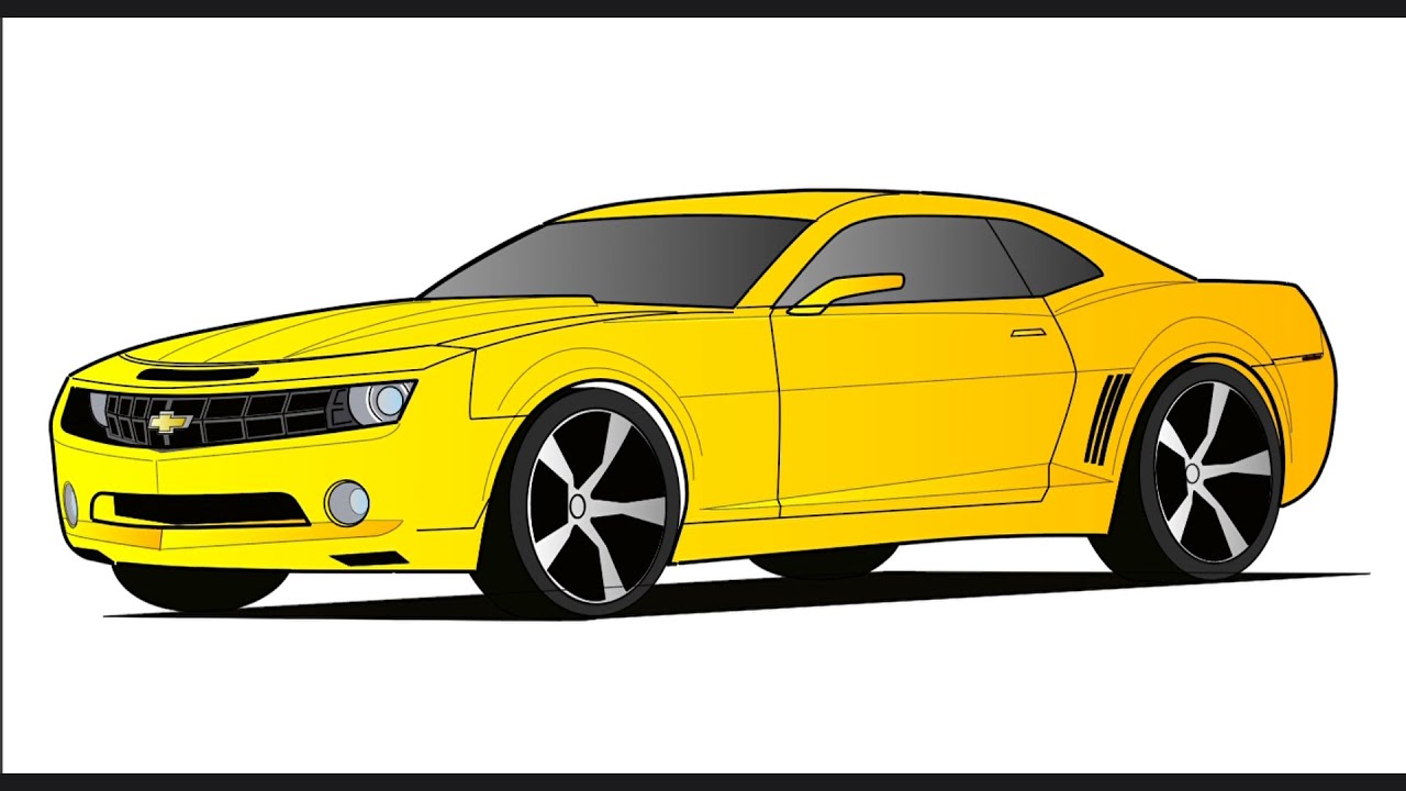 How To Draw A CHEVROLET CAMARO Drawing Chevy Camaro Step By Step Easy Maxresdefault