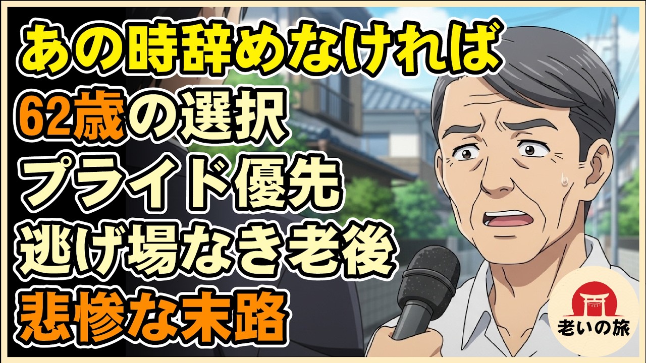 【漫画】「あの時、辞めなければ…」プライドを優先した62歳を待ち受ける逃げ場のない老後と悲惨な末路【シニアライフ】【60代以上の方へ】