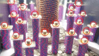 1 QUARTER CHALLENGE, $200 MILLION DOLLAR BUY IN, HIGH LIMIT COIN PUSHER MEGA MONEY CASINO JACKPOT!